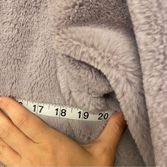 Cynthia Crowley faux fur jacket coat gray full zip bomber mobwife M - Picture 5 of 8